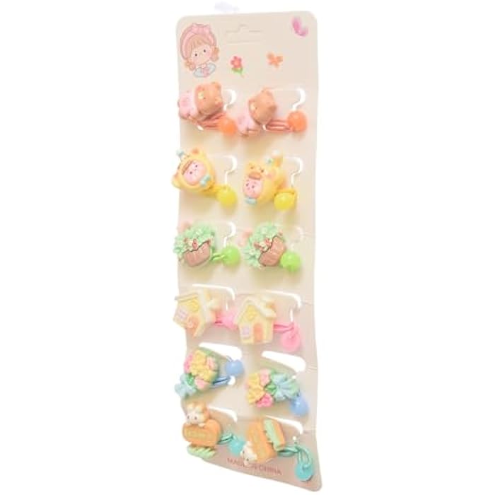 Hair Ties Set for Girls, Pack of 12 – Multicolor - Image 2